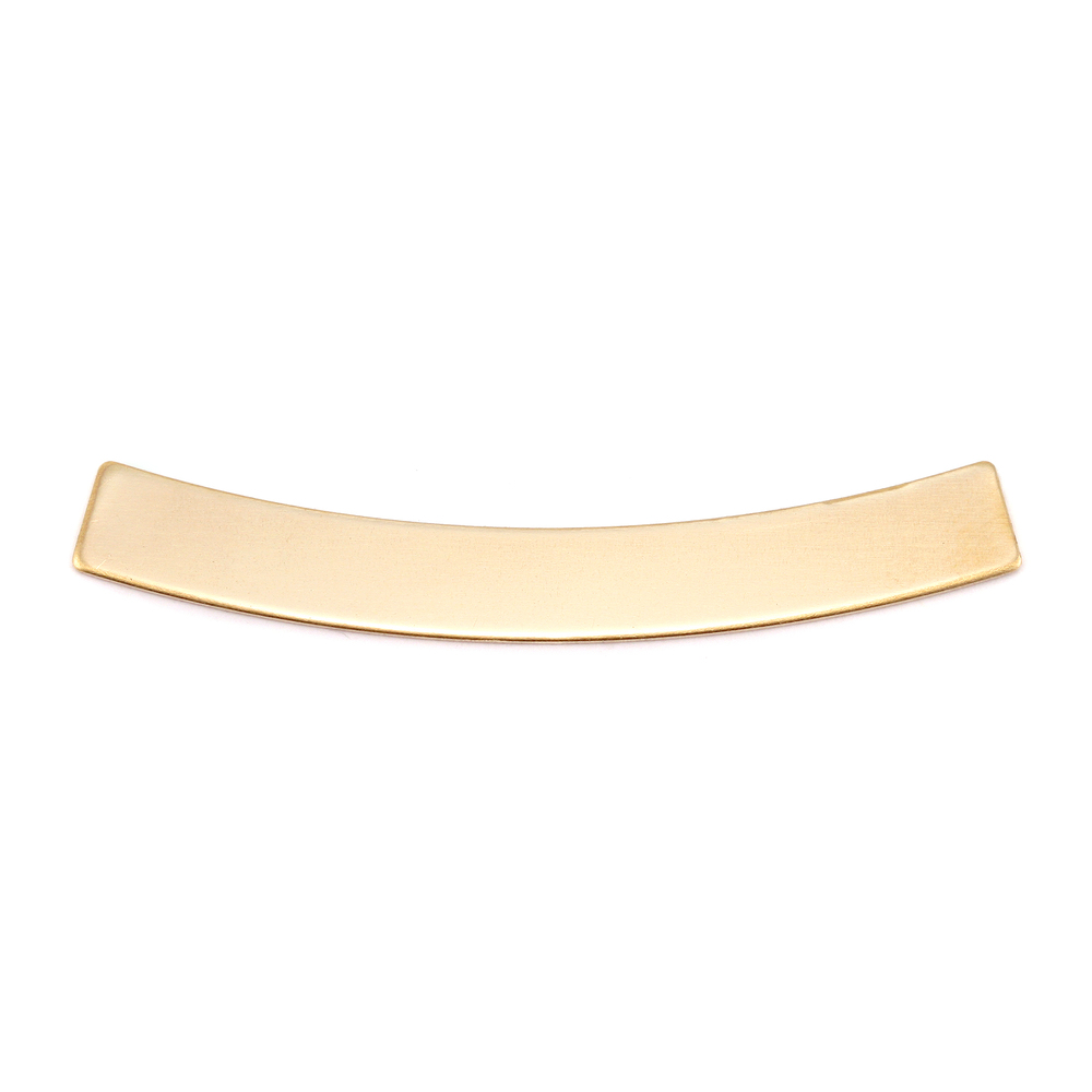 Metal Stamping Blanks Brass Curved Rectangle Bar, 40mm (1.57") x 5mm (.20"), 24g